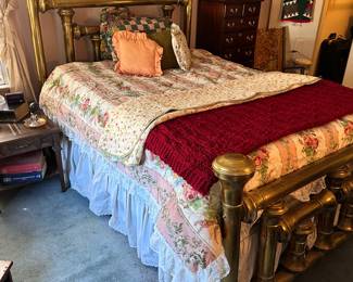 Antique brass bed