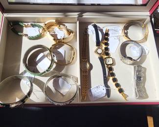 Sterling Cloisonne bracelets and eatches