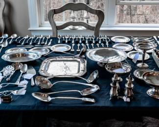 This is all sterling silver. Scroll to the bottom for photos of individual items.