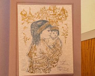 We have several signed lithographs from this artist, Hibel.