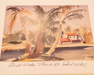 We have several signed lithographs from this artist, Hibel.