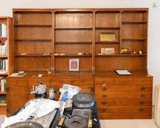 2 Ethan Allen bookcases with drawers. One bookcase is 40 inches wide, and the other is 60 wide.