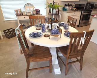 Magnolia Home Round Table & 4 Chairs:
48in R x in H
