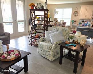 2 Wooden End Tables:
24in W x 24in D x 24in H