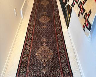 Hand knotted runner