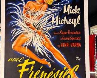 1957 French poster linen backed