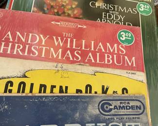 Rosenberg Estate Sale featuring lots of vinyl records with assorted artists, genres, and eras. A great find for collectors, resellers, and music lovers.