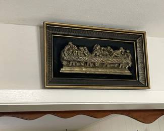 Rosenberg estate sale on 01/24/25 includes unique wall decor like this last supper 3d
