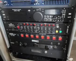 2 Shure BLX4R, dbx 1215 Graphic Equalizer, American Audio UCD-100, Chauvet SF-9005, PFPower D10-PFP Power Distributor, & Furman M-8Dx, 