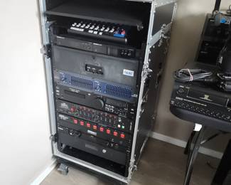 Odyssey professional sound system rack with Yamaha MG12XU... 