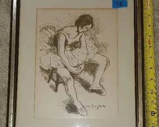 LC072Moses Soyer Seated Ballerina