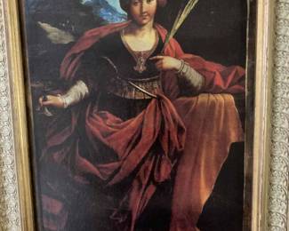 LC030Painting St. Catherine south american reproduction