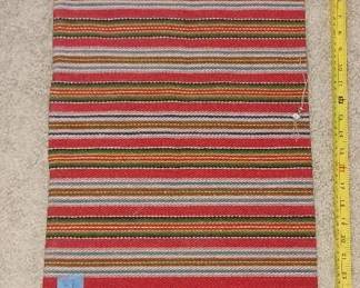 LC067Polish Kilim Tapestry Red Linear Weaving