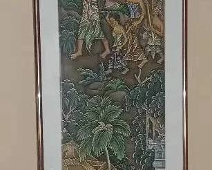LC041Balinese Painted MCM Artwork