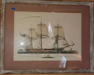LC094Nave Mercantile nautical ship print