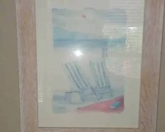 LC045Beach Chairs And Kites Print