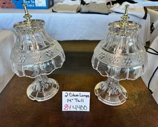 2 Glass Lamps 