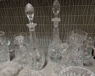 Miscellaneous Crystal Decanters and other Crystalware