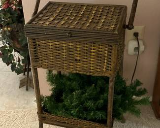 Wicker Sewing Stand