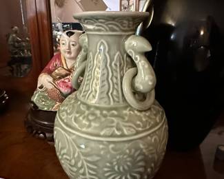Handled Celadon Vase by Chopstix