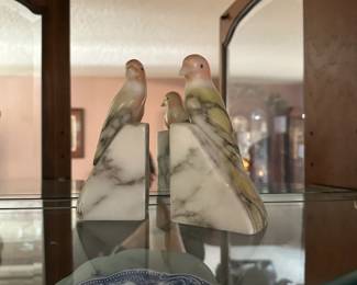 Alabaster Bird Bookends