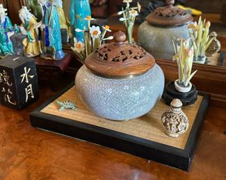 Cloisonne Enamel Covered Pot