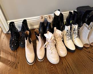 SHOES & BOOTS: PRADA, CHLOE, VALENTINO, GUCCI, WEITZMAN, HOKA, ETC.