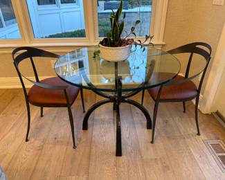 IRON & GLASS BISTRO SET