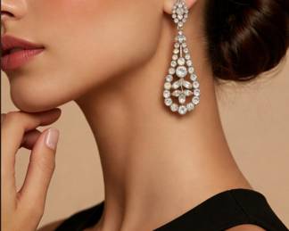 FRENCH PASTE VICTORIAN EARRINGS