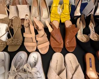 LARGE WOMEN'S SHOE COLLECTION....SOME NEVER WORN: PRADA, CHLOE, VALENTINO, GUCCI, WEITZMAN, HOKA, ETC.