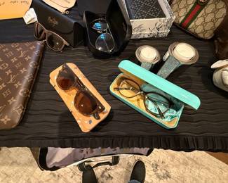 VUITTON LAPTOP CASE, ASSORTED SUNGLASSES