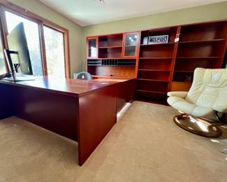 OFFICE DESK AND WALL UNIT