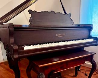 Mahogany Queen Anne Baby Grand by Sohmer & Co.