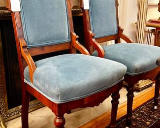 Antique Walnut Victorian Side Chairs