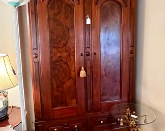 Magnificent Antique Walnut Knockdown Wardrobe