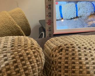 3-piece charcoal and gray sectional sofa $575 + tax (height of back) 