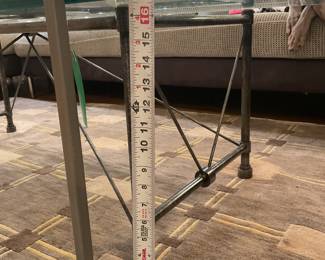 Glass and steel coffee table $185 + tax