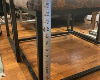 Brown and orange ottoman $15 + tax