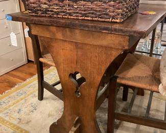 Folk style solid wood breakfast table $220 + tax