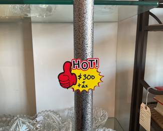 Glass and metal shelving unit $300 + tax