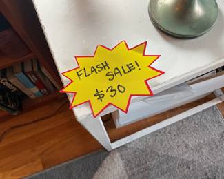 Metal rectangular cafe table or side table. $30 + tax