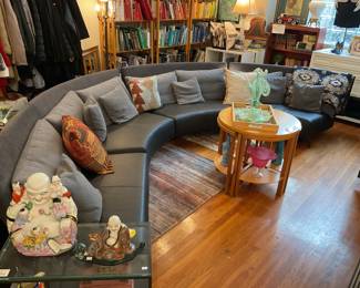 Black and gray curved 4-piece sectional sofa $800 + tax