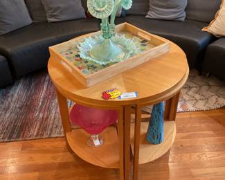 MCM circular nesting tables $85 + tax