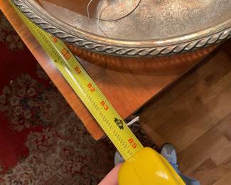 Empire style burl walnut console table with mirrored back $500 + tax (Length)