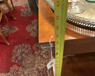 Empire style burl walnut console table with mirrored back $500 + tax (Height)