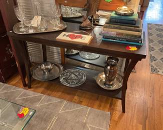 Wooden console table $25 + tax 
