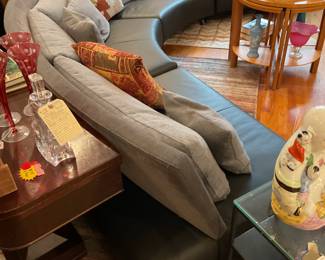 Black and gray curved 4-piece sectional sofa $800 + tax