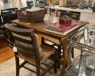 Folk style solid wood breakfast table $220 + tax