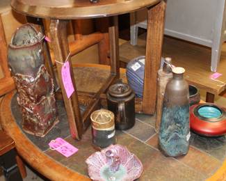 beautiful table with more pottery