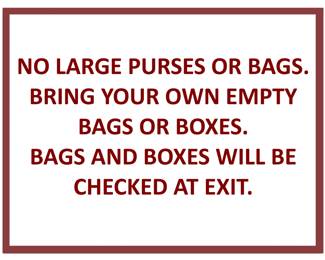 FabFindsAdSignNo Large Purses or Bags